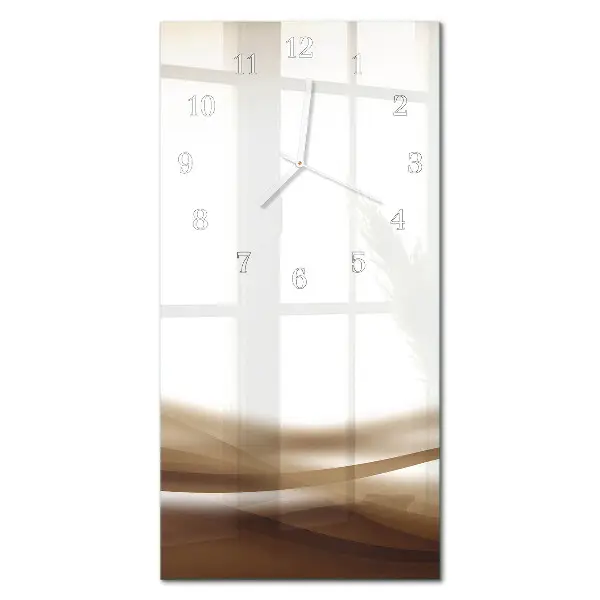 Vertikale glas wanduhr Abstrakte Linien