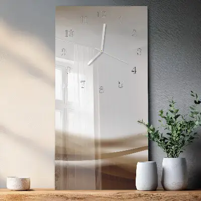 Vertikale glas wanduhr Abstrakte Linien
