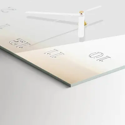 Vertikale glas wanduhr Abstrakte Linien