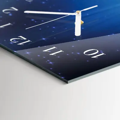 Vertikale glas wanduhr Das Universum der Erde