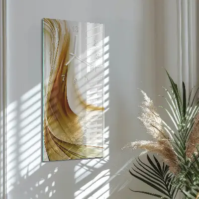 Vertikale glas wanduhr Abstraktion