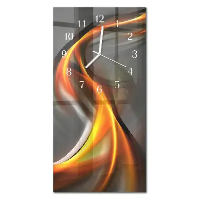 Vertikale glas wanduhr Abstraktion