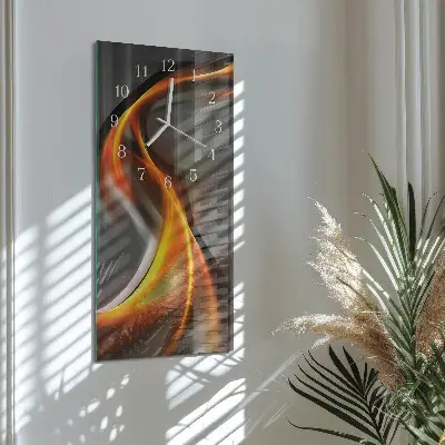 Vertikale glas wanduhr Abstraktion