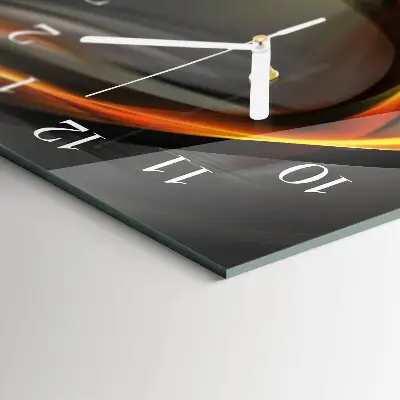 Vertikale glas wanduhr Abstraktion