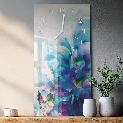 Vertikale glas wanduhr Abstraktion