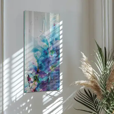 Vertikale glas wanduhr Abstraktion