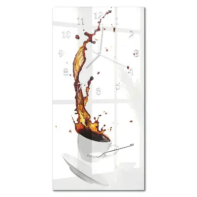 Wanduhr mit motiv vertikal Kaffee