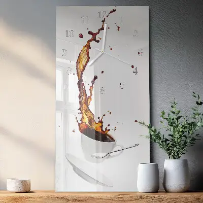 Wanduhr mit motiv vertikal Kaffee