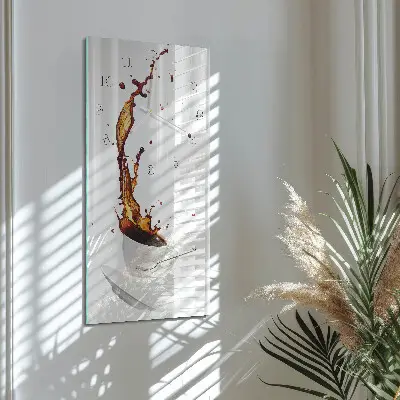 Wanduhr mit motiv vertikal Kaffee