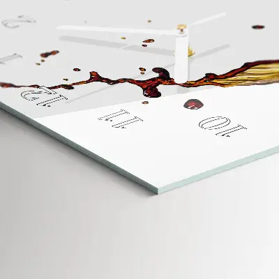 Wanduhr mit motiv vertikal Kaffee