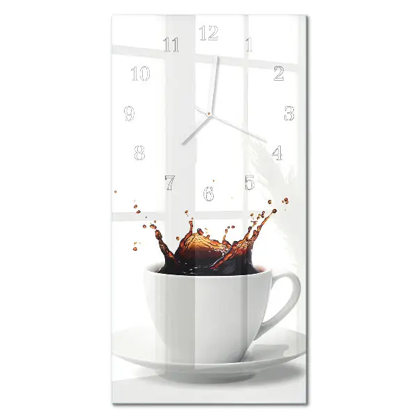 Moderne wanduhr vertikal Kaffee