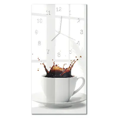 Moderne wanduhr vertikal Kaffee