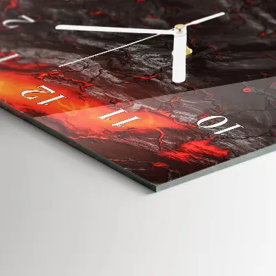 Vertikale glas wanduhr Lava