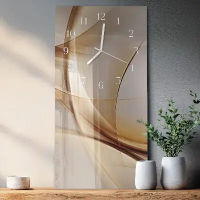Vertikale glas wanduhr Abstraktion