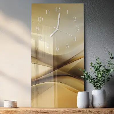 Vertikale glas wanduhr Abstraktion