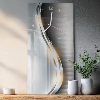 Wanduhr mit motiv vertikal Metallabstraktion