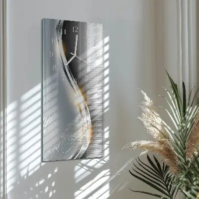 Wanduhr mit motiv vertikal Metallabstraktion