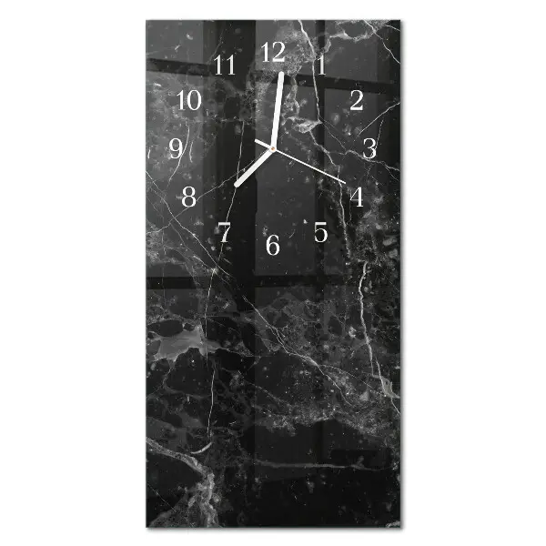 Vertikale glas wanduhr Graphit