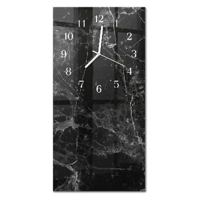 Vertikale glas wanduhr Graphit