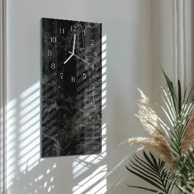 Vertikale glas wanduhr Graphit