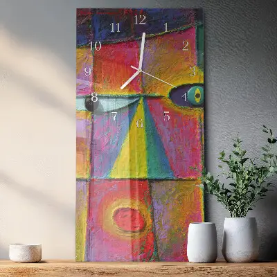 Moderne wanduhr vertikal Stück