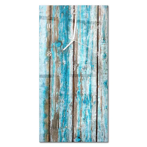 Vertikale glas wanduhr Holz
