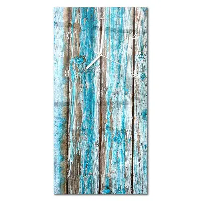 Vertikale glas wanduhr Holz