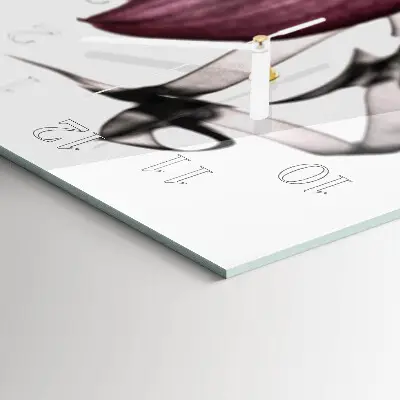 Wanduhr mit motiv vertikal Orchidee