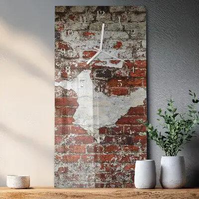 Vertikale glas wanduhr Wand