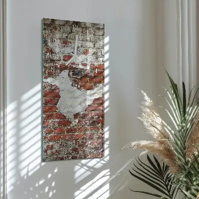 Vertikale glas wanduhr Wand