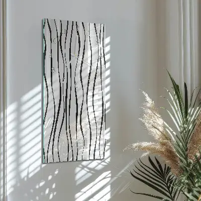Vertikale glas wanduhr Streifen