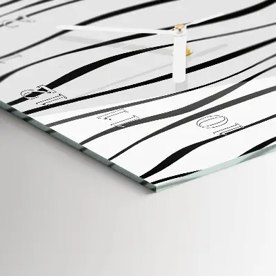 Vertikale glas wanduhr Streifen