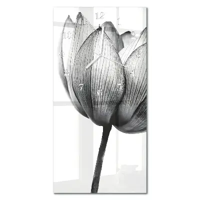 Wanduhr design ausgefallen vertikal Tulpe