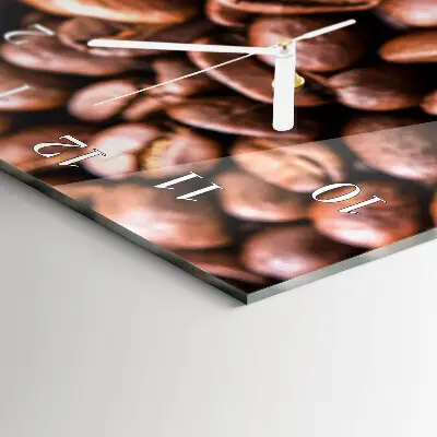 Vertikale glas wanduhr Koffeinbohnen