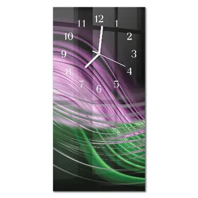 Vertikale glas wanduhr Abstrakte Kunst