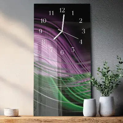 Vertikale glas wanduhr Abstrakte Kunst