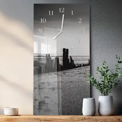 Moderne wanduhr vertikal Strand