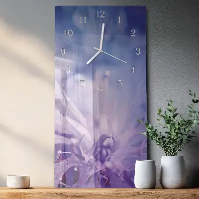 Wanduhr mit motiv vertikal Blume
