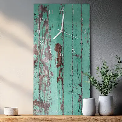Wanduhr design ausgefallen vertikal Holzwand