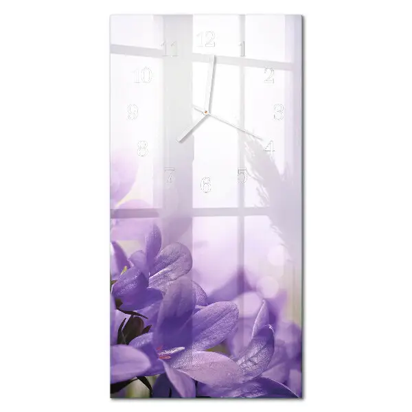 Wanduhr mit motiv vertikal Blume