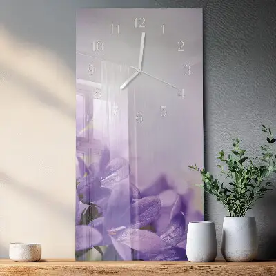Wanduhr mit motiv vertikal Blume