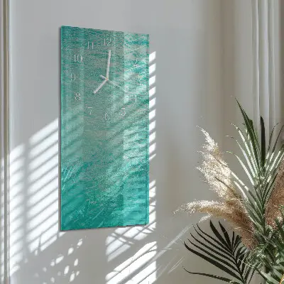 Vertikale glas wanduhr Wasser