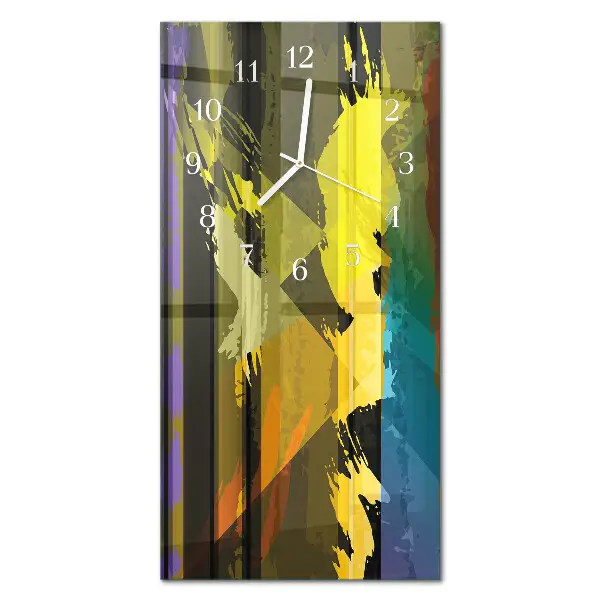 Vertikale glas wanduhr Stück