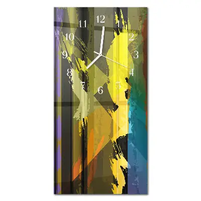 Vertikale glas wanduhr Stück