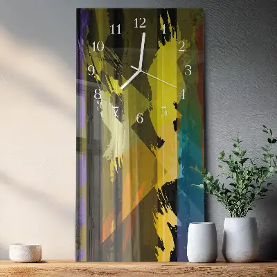 Vertikale glas wanduhr Stück