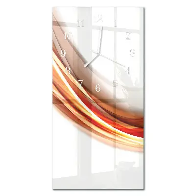 Vertikale glas wanduhr Abstrakte Linien