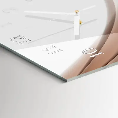 Vertikale glas wanduhr Abstrakte Linien
