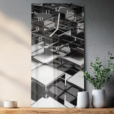 Vertikale Uhr Metallwürfel