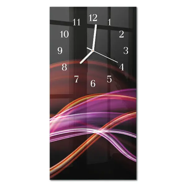 Vertikale glas wanduhr Abstrakte Kunst