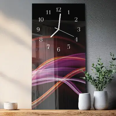 Vertikale glas wanduhr Abstrakte Kunst